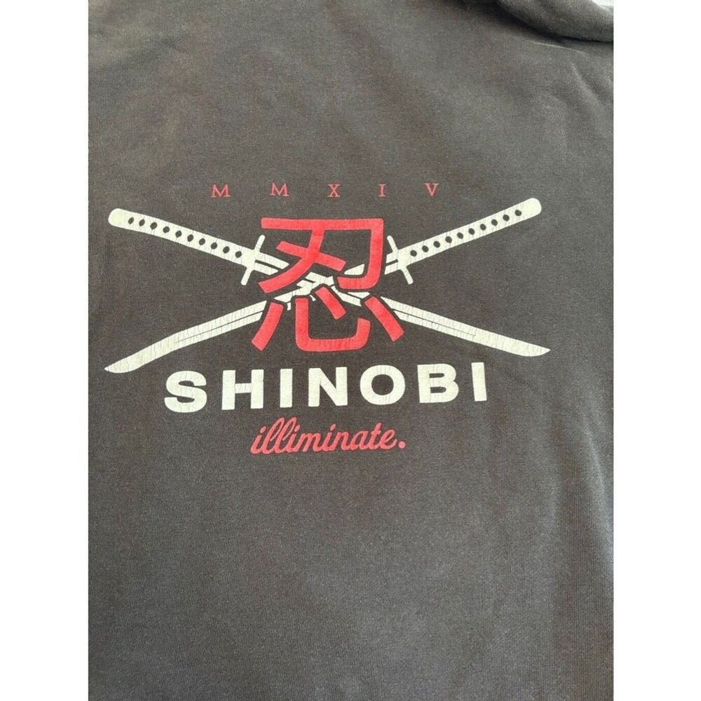 Shinobi Samurai Sword Men's Hoodie - Black Red, Size Large